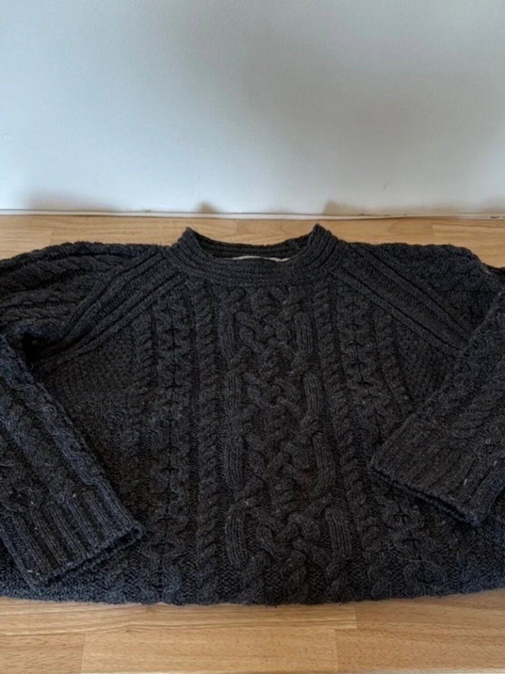 Aran Sweater Market Merino Dark Gray Sweater